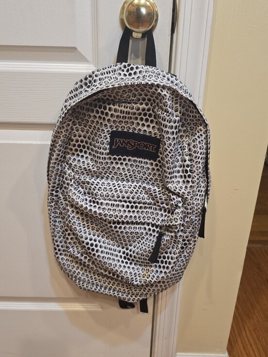 Jansport Handbags - New JanSport Unisex SuperBreak Backpack Black/White Urban Optical Colorway